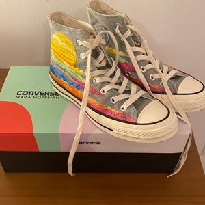 Mara Hoffman x Converse embroidered high tops